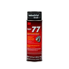 3M™ Super 77™ Multipurpose Spray Adhesive, 24 fl oz Can (Net Wt 16.75
oz), 12/Case, NOT FOR SALE IN CA AND OTHER STATES