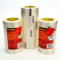 Scotch® Filament Tape 897, Clear, 72 mm x 55 m, 5 mil, 12 rolls per case