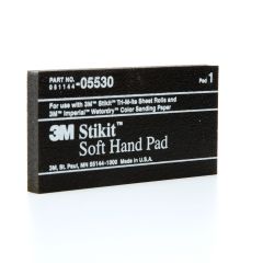 3M™ Stikit™ Soft Hand Pad, 05530, 2-3/4 in x 5-1/2 in x 3/8 in, 5 pads
per pack, 10 packs per case