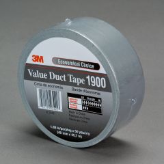 3M™ Value Duct Tape 1900, Silver, 1.88 in x 50 yd, 5.8 mil, 24 per case,
Individually Wrapped Conveniently Packaged