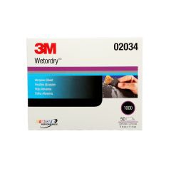 3M™ Wetordry™ Abrasive Sheet, 02034, 1000, 9 in x 11 in, 50 sheets per
carton, 5 cartons per case