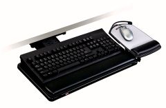 3M™ Knob Adjust Keyboard Tray with Adjustable Keyboard and Mouse Platform, 17.75 in Track, AKT80LE