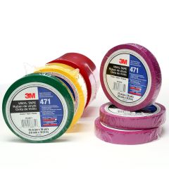 3M™ Vinyl Tape 471, Red, 4 in x 36 yd, 5.2 mil, 8 rolls per case,
Individually Wrapped Conveniently Packaged