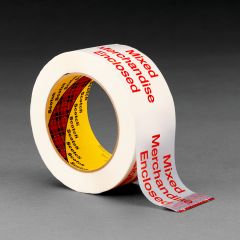 Scotch® Printed Message Box Sealing Tape 3775, White, 48 mm x 100 m, 36
per case