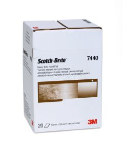 Scotch-Brite(TM) Heavy Duty Hand Pad 7440, 6 in x 9 in, 20 pads per box 2 boxes per case