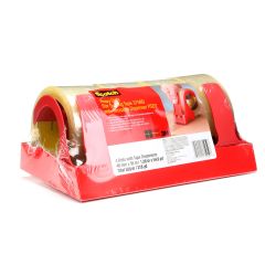 Scotch® Box Sealing Tape with Dispenser PSD2, Clear, 48 mm X 50 m, 24
per case