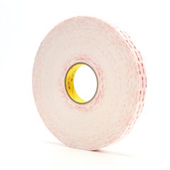 3M™ VHB™ Tape 4930, White, 1 in x 72 yd, 25 mil, Small Pack, 2 Rolls /
Case