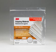 3M™ Gripping Material TB731, Clear, 6 in x 7 in, 6 sheets per bag