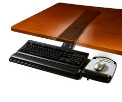3M™ Sit/Stand Easy Adjust Keyboard Tray with Adjustable Keyboard and Mouse Platform, 23 in Track, AKT180LE