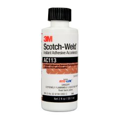 3M™ Scotch-Weld™ General Purpose Instant Adhesive Accelerator AC113,
Clear/Light Amber, 8 fl oz Bottle, 4/case