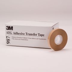 3M™ ATG Adhesive Transfer Tape 987, 1/4 in x 60 yd, 2.0 mil, 72 rolls
per case