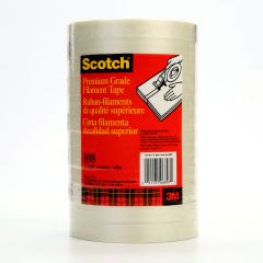 Scotch® Filament Tape 898, Clear, 18 mm x 55 m, 6.6 mil, 48 rolls per
case
