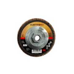 3M™ Cubitron™ II Flap Disc 967A, T27 Quick Change, 4-1/2 in x 5/8-11,
40+ Y-weight, Giant, 10 per case