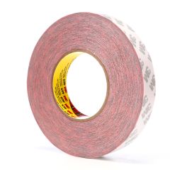 3M™ Double Coated Tape 469, Red, 1 in x 60 yd, 36 Rolls/Case