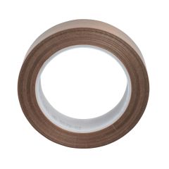 3M™ PTFE Glass Cloth Tape 5451, Brown, 1 in x 36 yd, 5.6 mil, 9 rolls
per case, Boxed