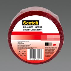 Scotch® Light Duty Packaging Tape 660 Red Heat Resistance Splicing,
1-1/2 in x 72 yd, 24 per case