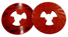 3M™ Disc Pad Face Plate Ribbed 81732, Extra Hard, Red, 5 in, 10 per case