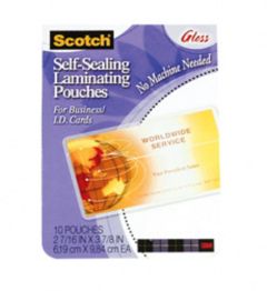 Scotch™ Self-Sealing Laminating Pouches LS851G Business Card size