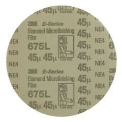 3M™ Diamond Microfinishing Film PSA Disc 675L, 45 Mic, Gray/Yellow, 12
in x NH, Die 1200B, 3 per case