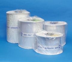 Kwik Fill® Pre-Opened Bag on Rolls with Write-on Block - 3" x 5", 0.0019"