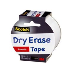 Scotch(TM) Dry Erase Tape 1905R-DE-WHT, 1.88 in x 5 yd (48 mm x 4,57 m)