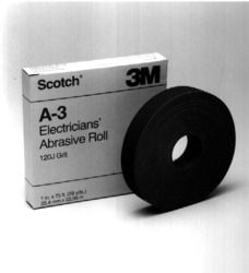 Scotch® Electrician's Abrasive Roll A-3, 1 in x 25 yd, 120 J-weight, 10
rolls per case