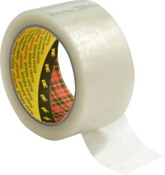 Scotch® Box Sealing Tape 371, Clear, 48 mm x 914 m, Plastic Core, 6 per
case