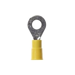 3M™ Highland™ Vinyl Insulated Ring Terminal RV10-38Q, AWG 12-10,
standard-style ring tongue fits around the stud, 25/bag