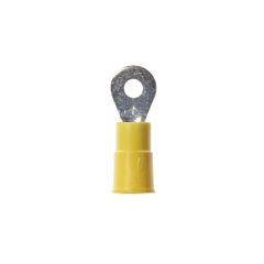 3M™ Highland™ Vinyl Insulated Ring Terminal RV10-8Q, AWG 12-10,
standard-style ring tongue fits around the stud, 25/bag