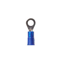 3M™ Highland™ Vinyl Insulated Ring Terminal RV14-14Q, AWG 16-14,
standard-style ring tongue fits around the stud, 25/bag