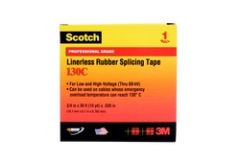 Scotch® Linerless Rubber Splicing Tape 130C, 2 in x 30 ft, Black, 12
rolls/Case