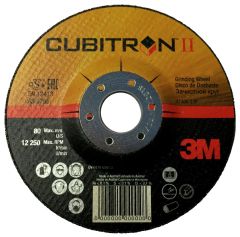 3M™ Cubitron™ II Depressed Center Grinding Wheel, 78469, T27, 4 in x 1/4
in x 3/8 in, 10 per inner, 20 per case
