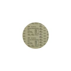 3M™ Diamond Microfinishing Film PSA Disc 675L, 45 Mic, Gray/Yellow, 5 in
x NH, Die 500X, 1 per case