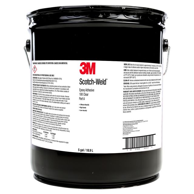 3M™ Scotch-Weld™ Epoxy Adhesive DP100 Plus, Clear, 200 mL Duo-Pak,
12/case