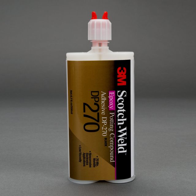 3M™ Scotch-Weld™ Epoxy Potting Compound DP270, Black, 200 mL Duo-Pak,
12/case