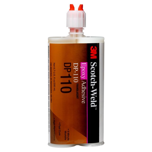3M™ Scotch-Weld™ Epoxy Adhesive DP110, Translucent, 200 mL Duo-Pak,
12/case