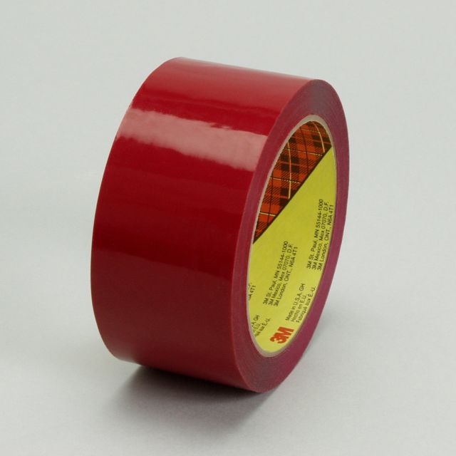 Scotch® Box Sealing Tape 371, Red, 59 in x 60 yd, 1 per case