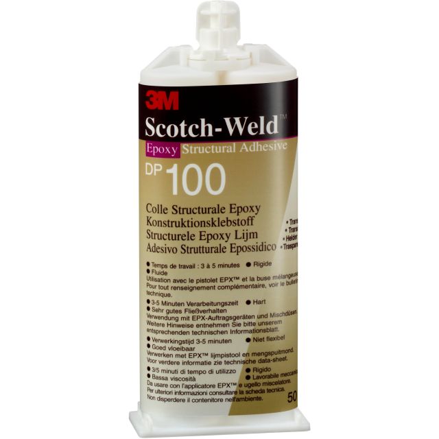 3M™ Scotch-Weld™ Epoxy Adhesive DP100, Clear, 200 mL Duo-Pak, 12/case